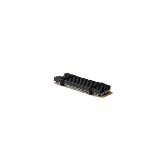 SSD hűtő Axagon M.2 2280 NVMe, M.2 SATA 6mm hűtőborda fekete