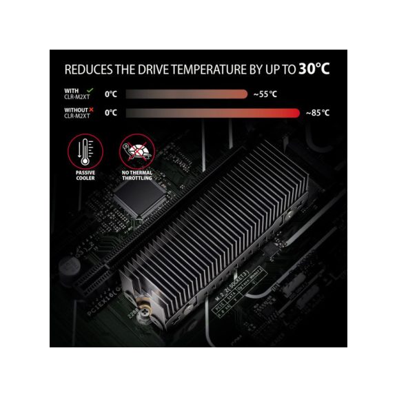 SSD hűtő AXAGON CLR-M2XT, M.2 SSD-hez