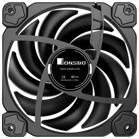 Jonsbo HF120 házhűtő ventilátor, PWM, magas statikus nyomás, fekete