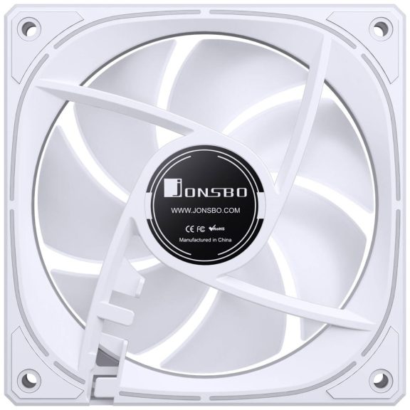 Jonsbo FR-505 ventilátor, 120mm, fordított légáramlás, PWM, ARGB, Infinity Mirror effekt, fehér