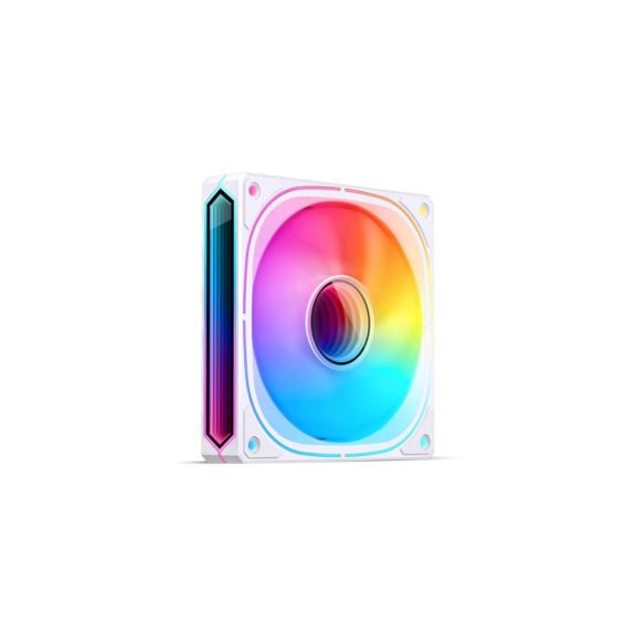 Jonsbo FR-505 ventilátor, 120mm, fordított légáramlás, PWM, ARGB, Infinity Mirror effekt, fehér