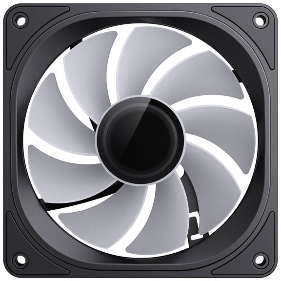Jonsbo FR-606BR ventilátor, fordított légáramlás, PWM, ARGB, fekete