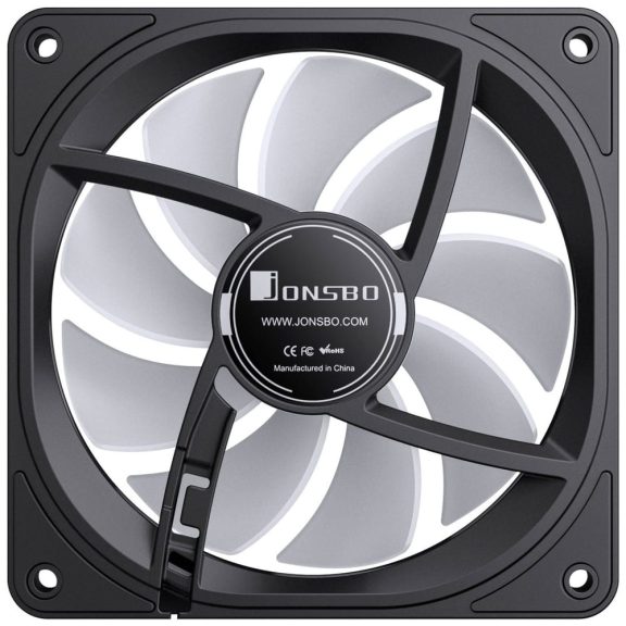 Jonsbo FR-606BR ventilátor, fordított légáramlás, PWM, ARGB, fekete