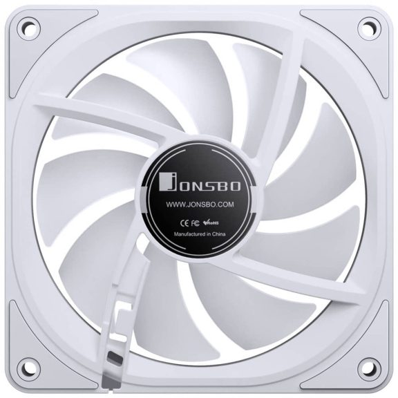 Jonsbo FR-606WR ventilátor, fordított légáramlás, PWM, ARGB, fehér