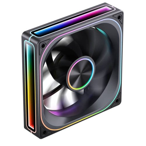 Jonsbo ZA-120BR ventilátor, 120mm, fordított légáramlás, PWM, ARGB, fekete