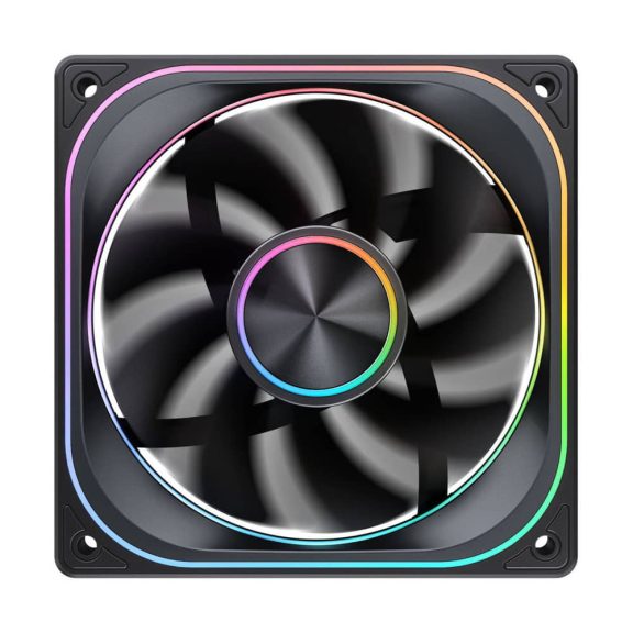 Jonsbo ZA-120BR ventilátor, 120mm, fordított légáramlás, PWM, ARGB, fekete