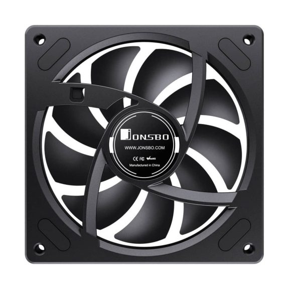 Jonsbo ZA-120BR ventilátor, 120mm, fordított légáramlás, PWM, ARGB, fekete