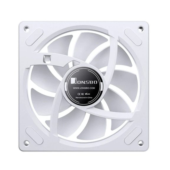 Jonsbo ZA-120WR ventilátor, 120mm, fordított légáramlás, PWM, ARGB, fehér