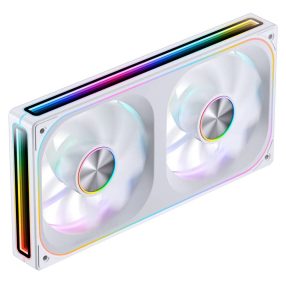   Jonsbo ZA-240 ventilátor, 240mm, fordított légáramlás, PWM, ARGB, infinity mirror effekt, fehér