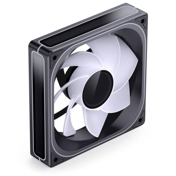 Jonsbo ZB-120BR 120mm ARGB PWM ventilátor, fordított lapátos, alumínium keret, fekete