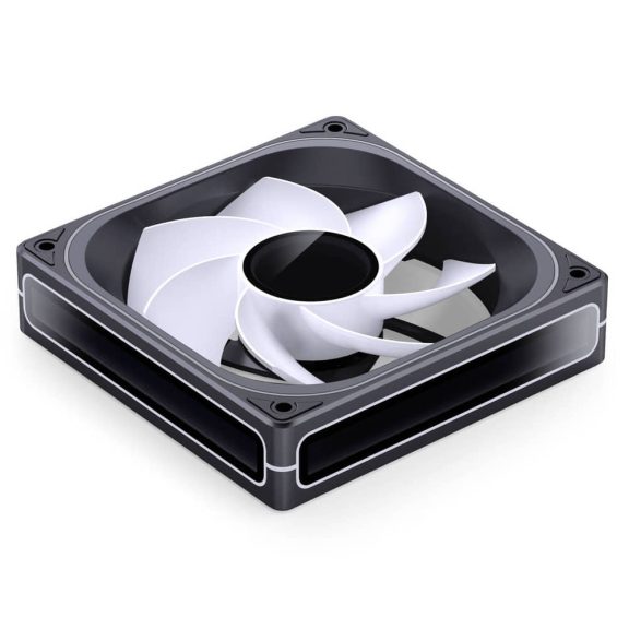 Jonsbo ZB-120BR 120mm ARGB PWM ventilátor, fordított lapátos, alumínium keret, fekete