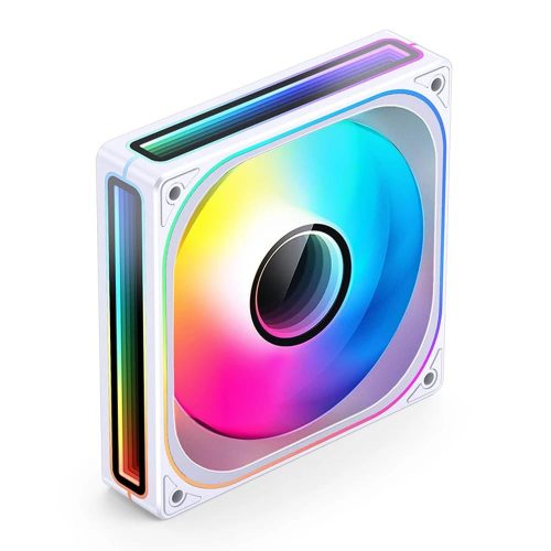 Jonsbo ZB-120W 120mm ARGB PWM ventilátor, 2400RPM, alumínium keret, fehér