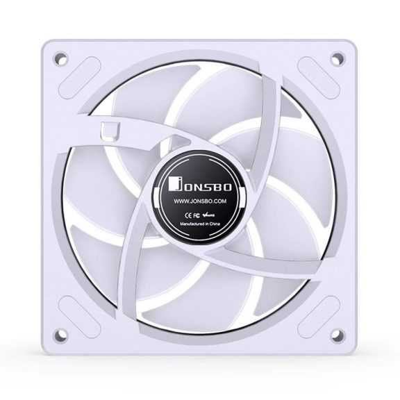 Jonsbo ZB-120W 120mm ARGB PWM ventilátor, 2400RPM, alumínium keret, fehér