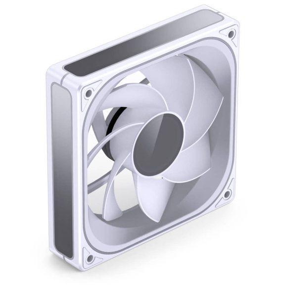 Jonsbo ZB-120WR 120mm ARGB PWM ventilátor, fordított lapátos, alumínium keret, fehér