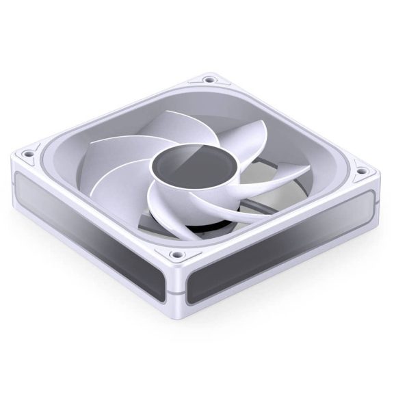 Jonsbo ZB-120WR 120mm ARGB PWM ventilátor, fordított lapátos, alumínium keret, fehér