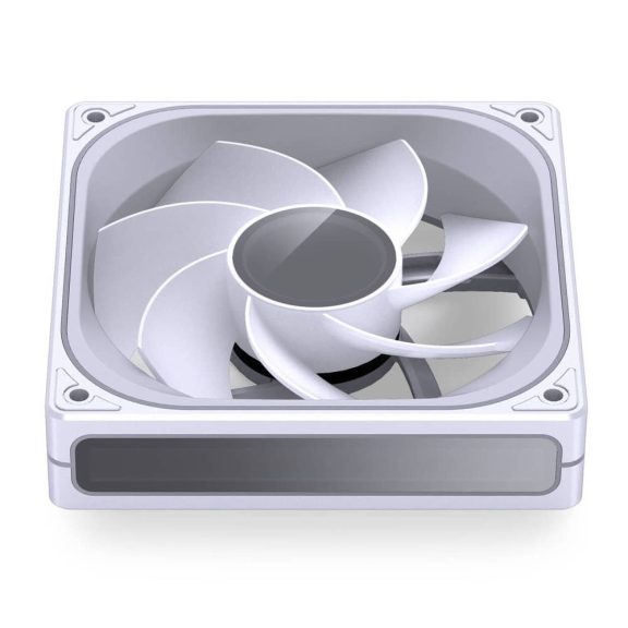 Jonsbo ZB-120WR 120mm ARGB PWM ventilátor, fordított lapátos, alumínium keret, fehér