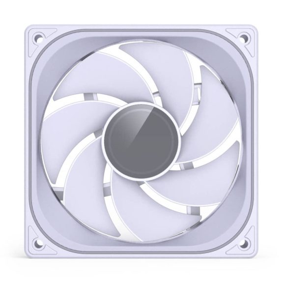 Jonsbo ZB-120WR 120mm ARGB PWM ventilátor, fordított lapátos, alumínium keret, fehér