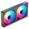 Jonsbo ZB-240 házventilátor, fordított légáramlás, Infinity Mirror, 240mm ARGB PWM, fekete 