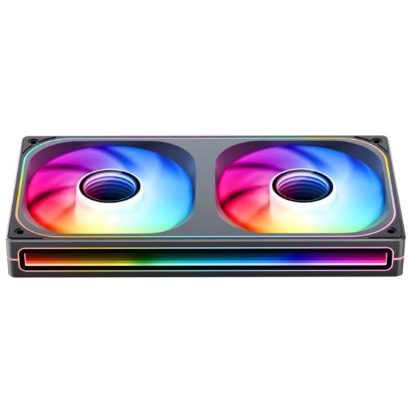 Jonsbo ZB-240 házventilátor, fordított légáramlás, Infinity Mirror, 240mm ARGB PWM, fekete 