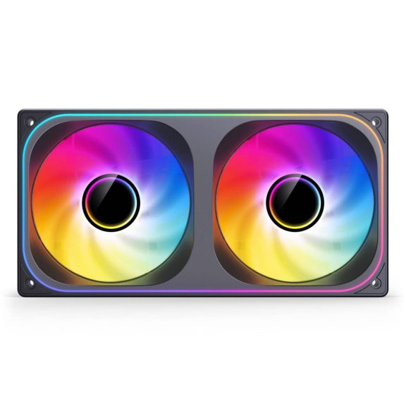 Jonsbo ZB-240 házventilátor, fordított légáramlás, Infinity Mirror, 240mm ARGB PWM, fekete 