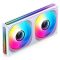 Jonsbo ZB-240 házventilátor, fordított légáramlás, Infinity Mirror, 240mm ARGB PWM, fehér