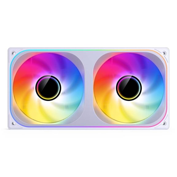 Jonsbo ZB-240 házventilátor, fordított légáramlás, Infinity Mirror, 240mm ARGB PWM, fehér