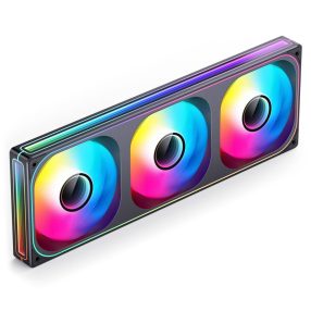   Jonsbo ZB-360 Reverse Blade házventilátor, fordított légáramlás, 360 mm, PWM, ARGB világítás, fekete