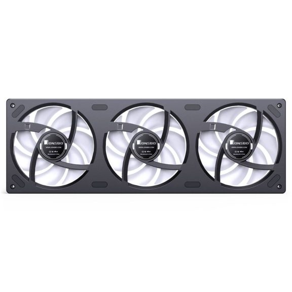 Jonsbo ZB-360 Reverse Blade házventilátor, fordított légáramlás, 360 mm, PWM, ARGB világítás, fekete