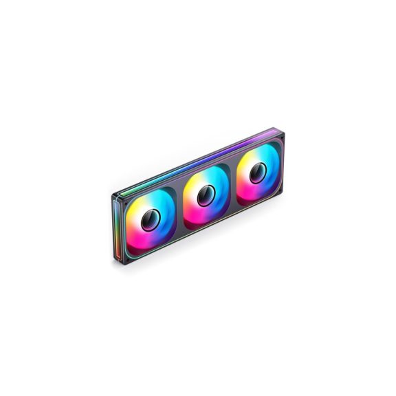Jonsbo ZB-360 Reverse Blade házventilátor, fordított légáramlás, 360 mm, PWM, ARGB világítás, fekete