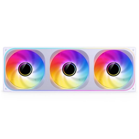Jonsbo ZB-360 Reverse Blade házventilátor, fordított légáramlás, 360 mm, PWM, ARGB világítás, fehér