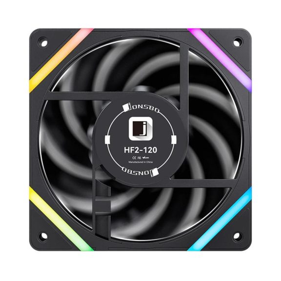 Jonsbo HF2-120B 120mm ARGB PWM ventilátor, 2200RPM, fekete