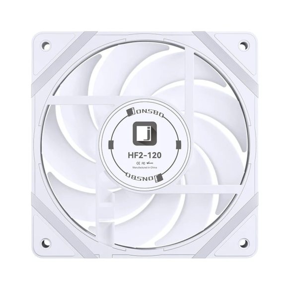 Jonsbo HF2-120W 120mm ARGB PWM ventilátor, 2200RPM, fehér