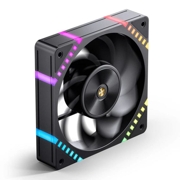 Jonsbo HF2-120BR 120mm ARGB PWM ventilátor, fordított lapátos, fekete