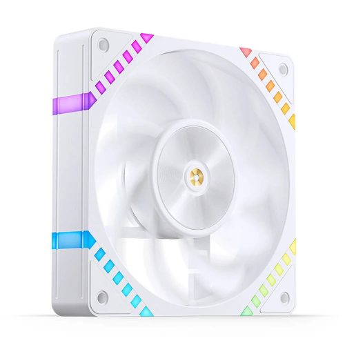 Jonsbo HF2-120WR 120mm ARGB PWM ventilátor, fordított lapátos, fehér