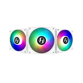   Ventilátor Lian Li ST120 RGB PWM 12cm RGB Fehér 3db-os + Vezérlő