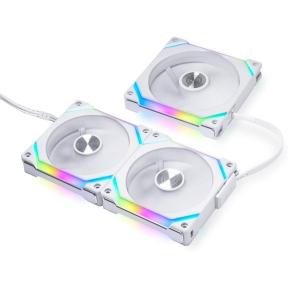 Lian Li UNI FAN SL120 V2 fehér ARGB PWM ventilátor szett vezérlővel
