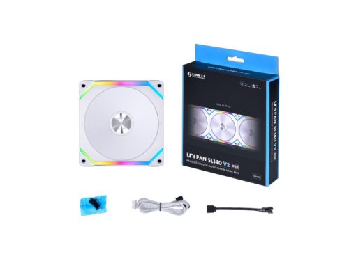 Ventilátor Lian Li UNI FAN SL140 V2 RGB PWM 14cm Fehér