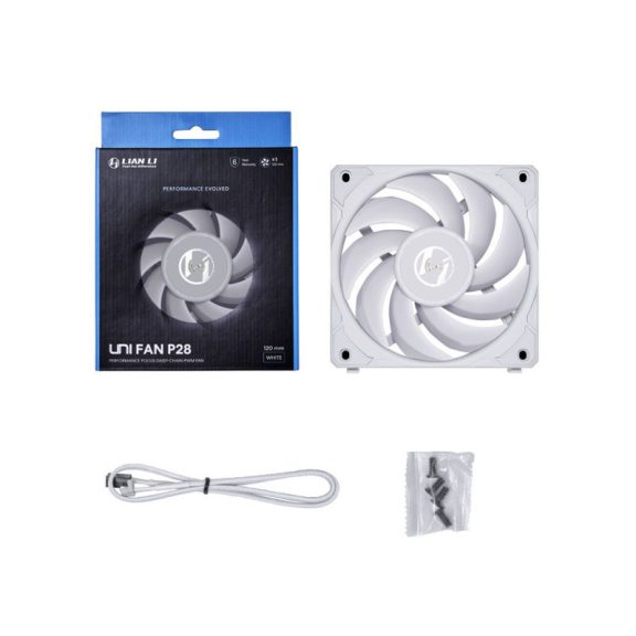 Ventilátor Lian Li UNI FAN P28 PWM - 120mm, fehér