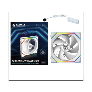   Ventilátor Lian Li UNI FAN SL Wireless ARGB PWM - 120mm, fehér