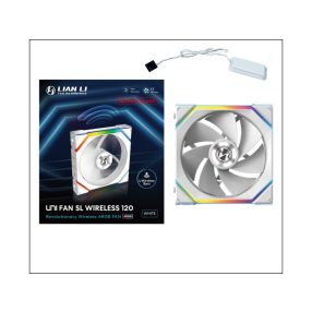   Ventilátor Lian Li UNI FAN SL Wireless ARGB PWM Fordított lapát - 120mm, fehér