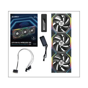   Ventilátor Lian Li UNI FAN SL Wireless ARGB PWM - 120mm, fekete, 3darabos csomag