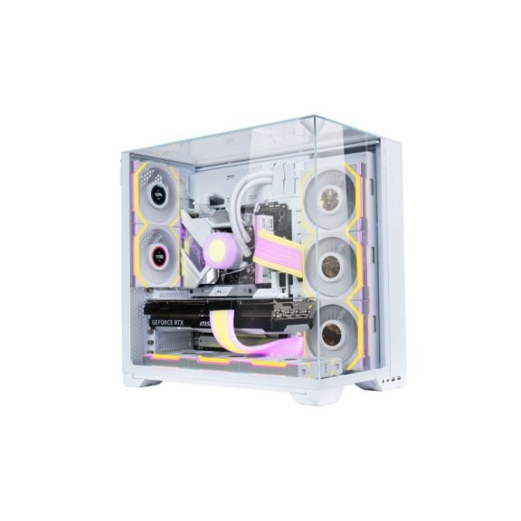Ventilátor Lian Li UNI FAN SL Wireless LCD ARGB PWM - 120mm, fehér, 3db-os csomag