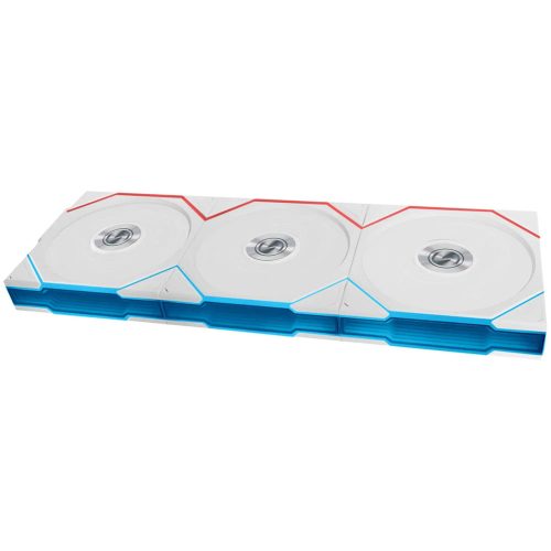 Lian Li UNI FAN TL Wireless 3db-os ventilátor szett, PWM, ARGB, 120mm, fehér