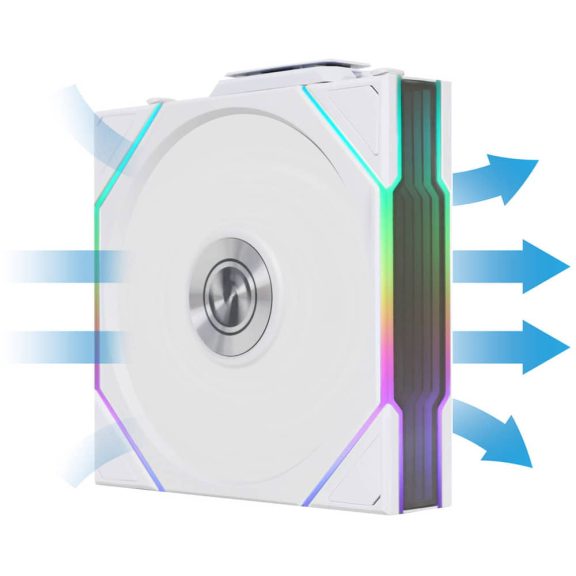 Lian Li UNI FAN TL Wireless 3db-os ventilátor szett, PWM, ARGB, 120mm, fehér