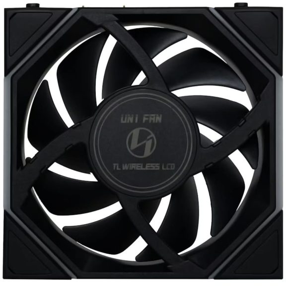 Lian Li UNI FAN TL120 LCD Reverse Blade Wireless ventilátor, 12 cm, fordított légáramlás. PWM, fekete - 12TLLCD1W1B