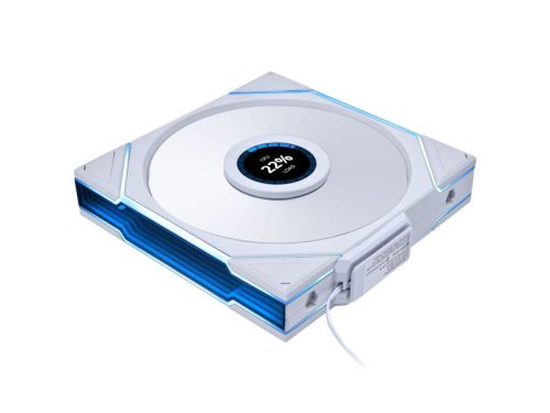 Ventilátor Lian Li UNI FAN TL LCD Wireless ARGB, PWM - fordított légáram, 140mm, fehér