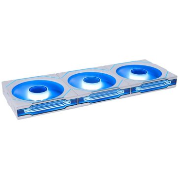   Lian Li UNI FAN SL-INF Wireless 120 ventilátor szett, 3 db, vezeték nélküli, fordított lapátos, fehér - 12RSLIN1W3W