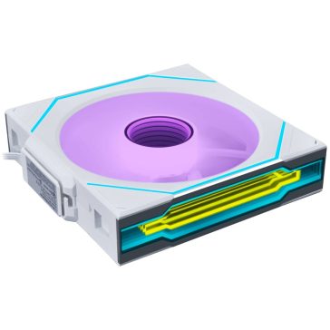   Lian Li UNI FAN SL-INF Wireless 120 ventilátor szett, 3 db, vezeték nélküli, fordított lapátos, fehér - 12RSLIN1W3W