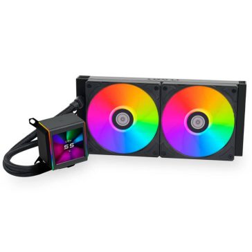   Lian Li GALAHAD II LCD 280mm AIO vízhűtés, IPS kijelző, ARGB, fekete - GA2ALCD28B