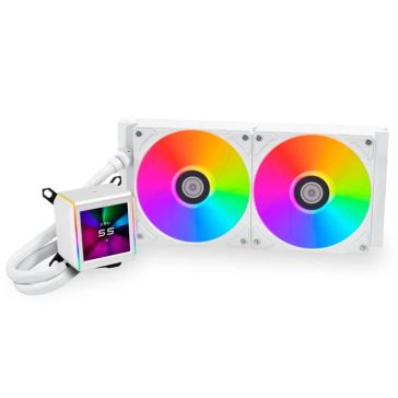   Lian Li GALAHAD II LCD 280mm processzor vízhűtés, IPS kijelző, ARGB, fehér - GA2ALCD28W